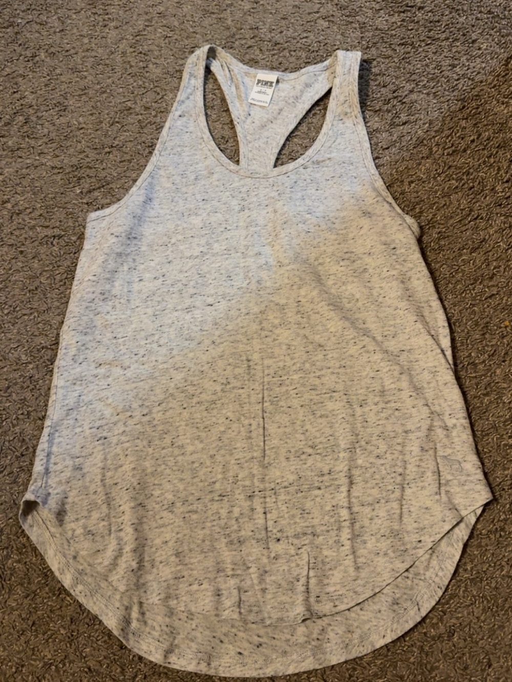 Sm PINK gray tank top